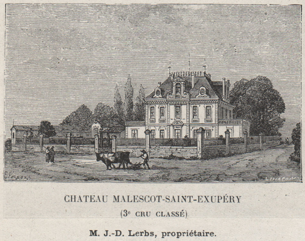 MÉDOC. MARGAUX. Chateau Malescot-Saint-Exupéry (3e Cru Classé). SMALL 1908